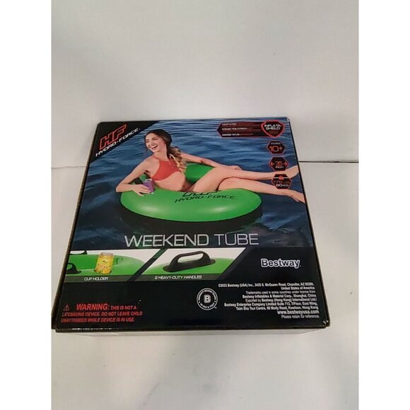 Hydro Force Bestway Weekend Swim Tube Inflatable Green 40" Diameter Aquatic Fun - Picture 9 of 9